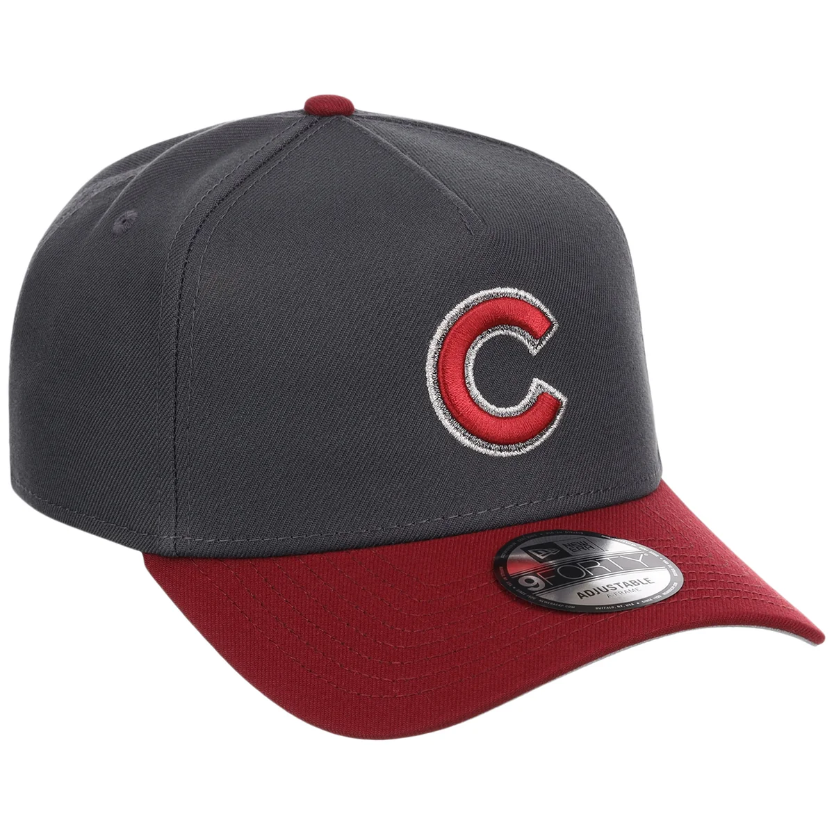Chicago Cubs MLB Graphite x Cardinal FASHION CORE New Era 9FORTY A-Frame front view