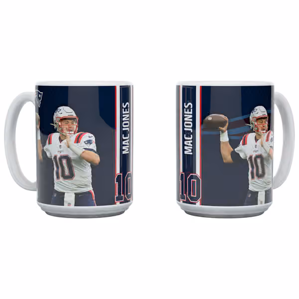 Mac Jones New England Patriots Jumbo Mug (450 ml) view 1