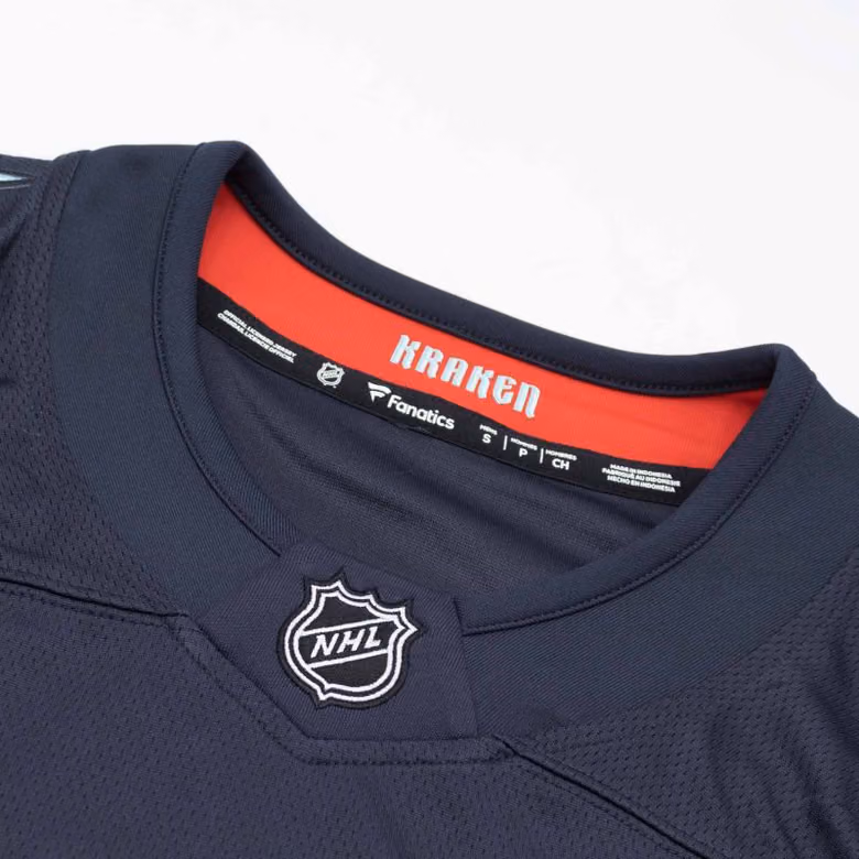 Seattle Kraken Fanatics Breakaway NHL Jersey Home Navy view 5