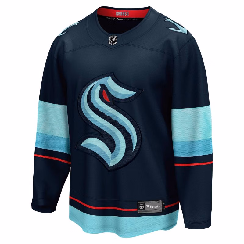 Seattle Kraken Fanatics Breakaway NHL Jersey Home Navy view 1