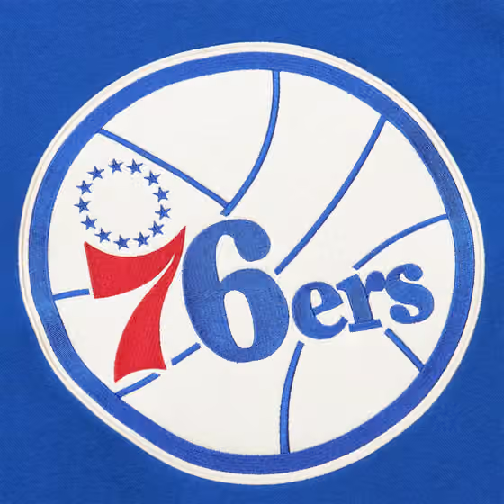 Philadelphia 76ers Mitchell & Ness Heritage NBA Lace-Up Jersey Crew view 4