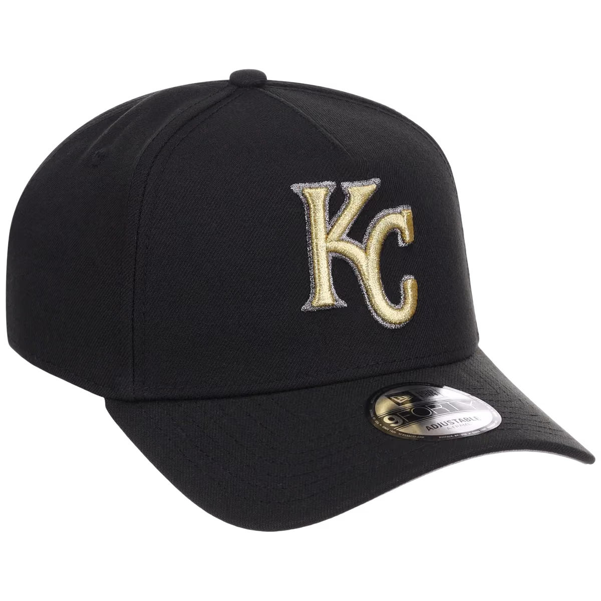 Kansas City Royals MLB Black x Gold FASHION CORE New Era 9FORTY A-Frame front view
