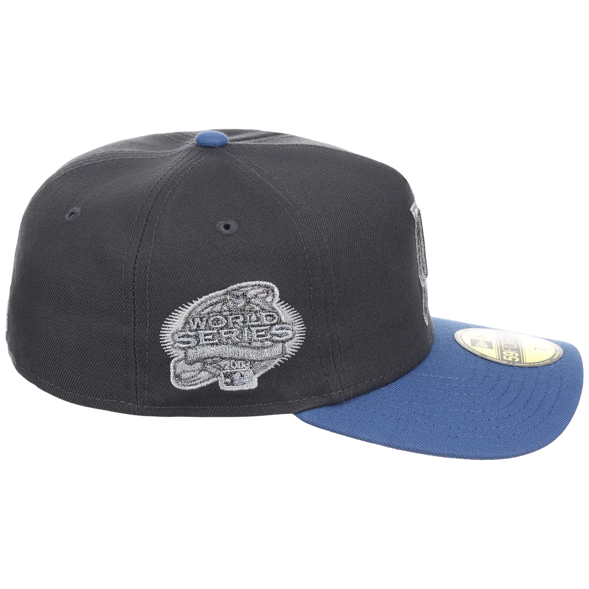 Miami Marlins MLB Indigo Steel New Era 59FORTY detail view