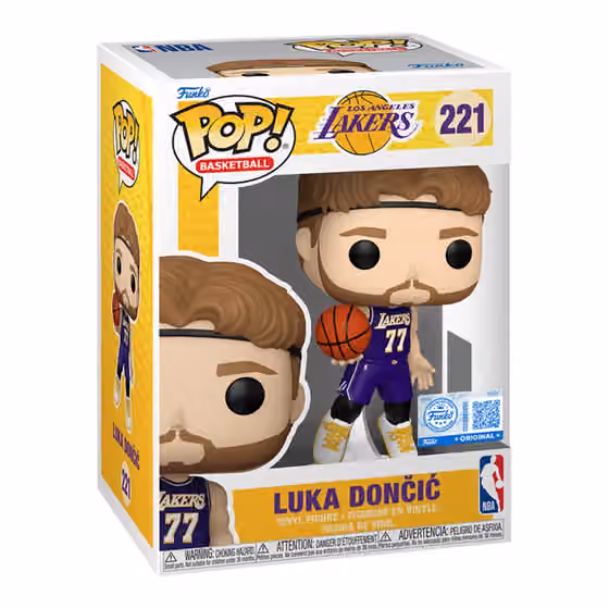 Funko POP! #221 Luka Dončić Los Angeles Lakers Vinyl NBA Figure view 1