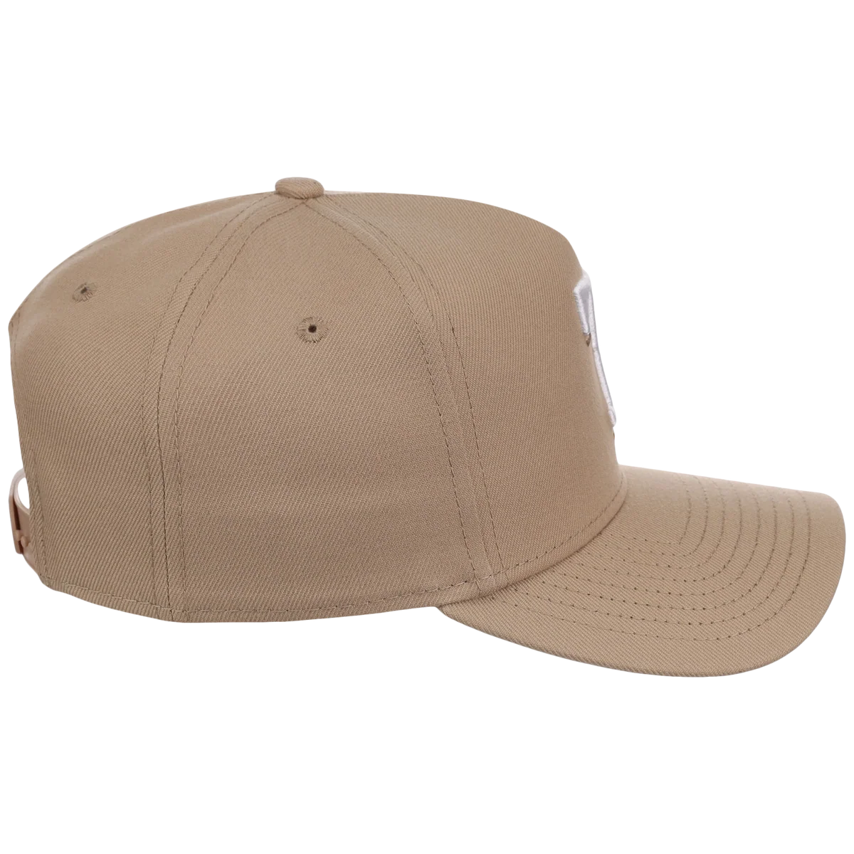 Texas Rangers Women's New Era 9FORTY Camel A-Frame detail view