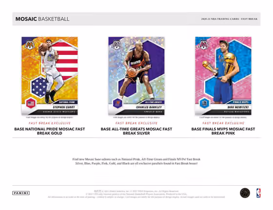 2020/21 Panini Mosaic Fast Break Basketball Hobby Box NBA view 4