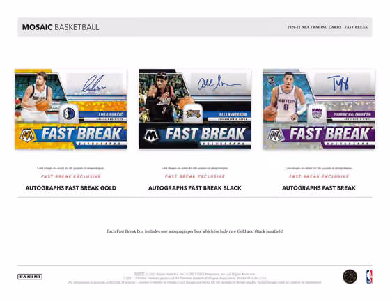 2020/21 Panini Mosaic Fast Break Basketball Hobby Box NBA view 5