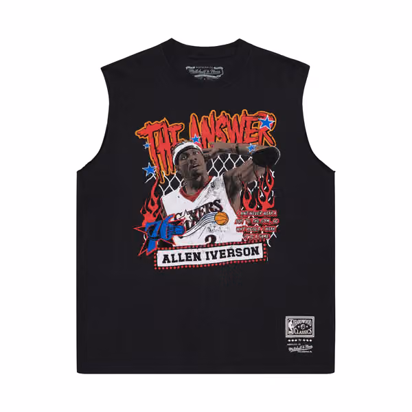 Allen Iverson Philadelphia 76ers Best In Class Muscle Tank Top Black view 1