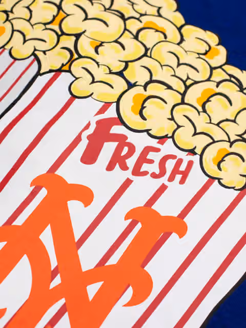 New York Mets Popcorn Oversized MLB T-Shirt Blue view 3