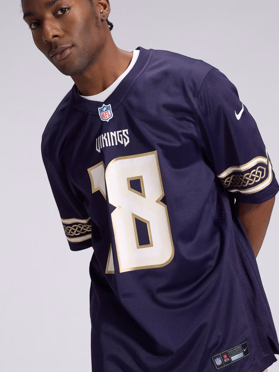 Justin Jefferson #18 Minnesota Vikings 2026 Rivalries Game NFL Jersey Purple view 8