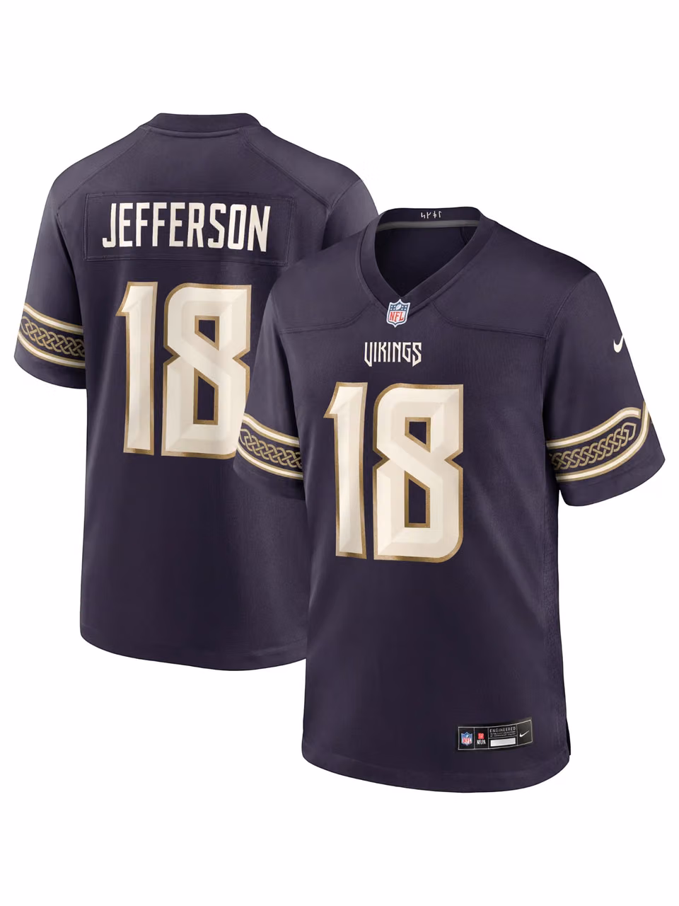 Justin Jefferson #18 Minnesota Vikings 2026 Rivalries Game NFL Jersey Purple view 1