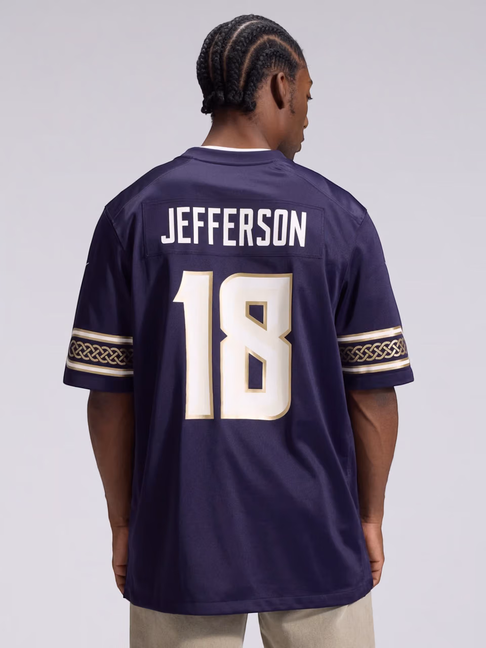 Justin Jefferson #18 Minnesota Vikings 2026 Rivalries Game NFL Jersey Purple view 3