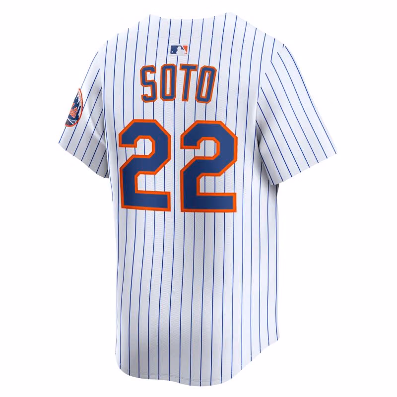 Juan Soto #22 New York Mets Limited MLB Jersey Home Pinstripe White view 3