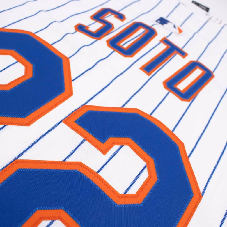 Juan Soto #22 New York Mets Limited MLB Jersey Home Pinstripe White view 7