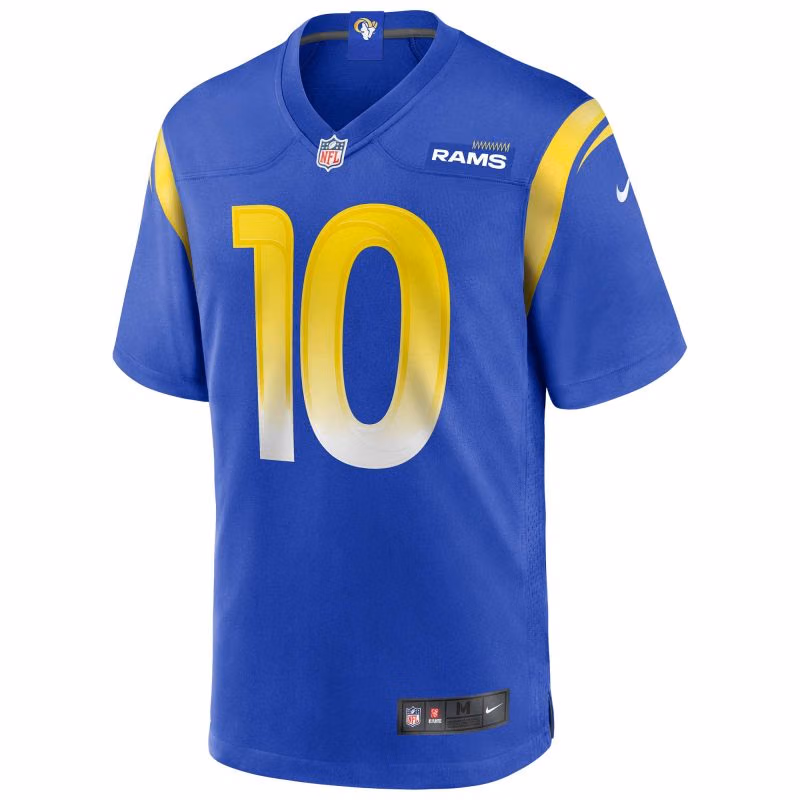 Cooper Kupp #10 Los Angeles Rams Nike Game NFL Football Jersey Blue view 2