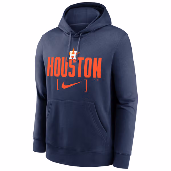 Houston Astros Nike Club Slack MLB Hoodie Navy view 1