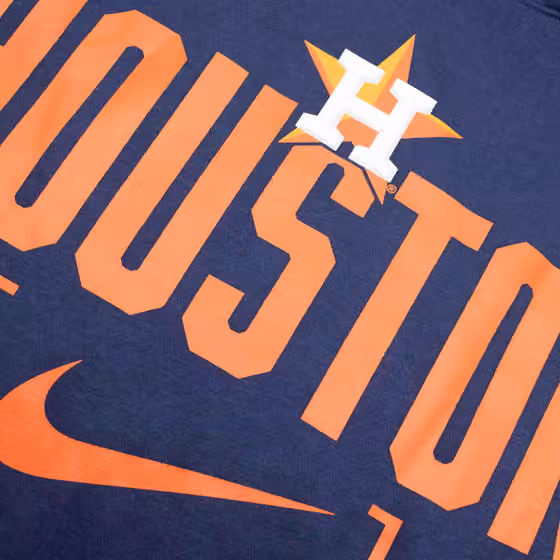 Houston Astros Nike Club Slack MLB Hoodie Navy view 3