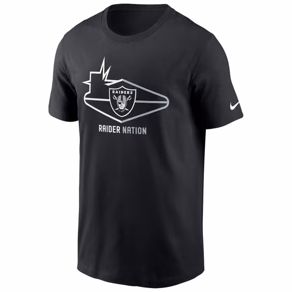 Las Vegas Raiders Local Phrase Nike Essential NFL T-Shirt Black view 1