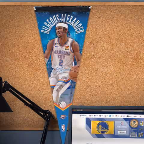 Shai Gilgeous-Alexander Oklahoma City Thunder WinCraft Premium NBA Pennant view 3