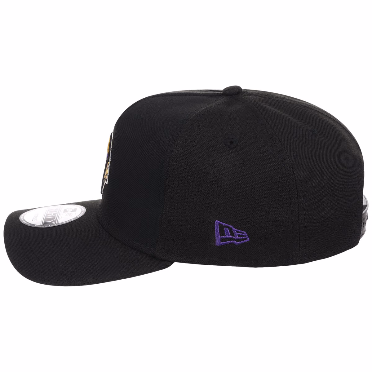Minnesota Vikings NFL Black Dome New Era 9FORTY A-Frame detail view