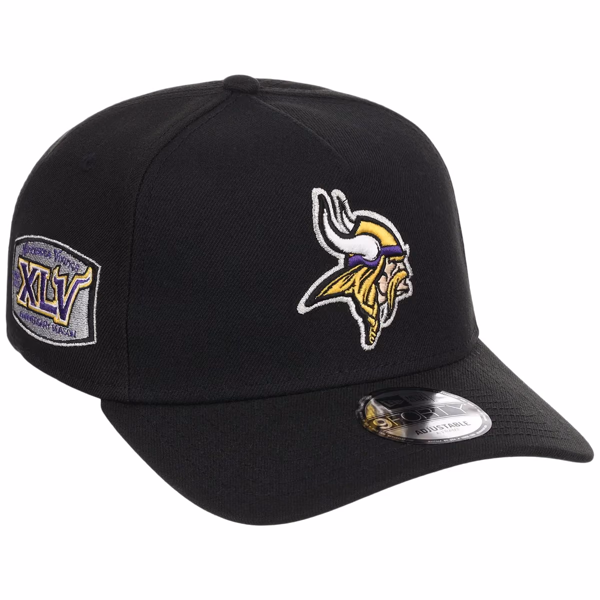 Minnesota Vikings NFL Black Dome New Era 9FORTY A-Frame front view