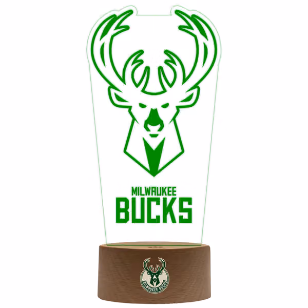 Milwaukee Bucks NBA Team Logo LED Sign view 2