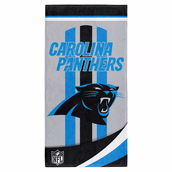 Carolina Panthers Extreme NFL Beach Towel view 1