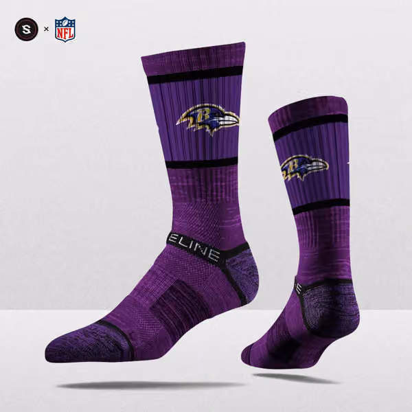 Baltimore Ravens Strideline Premium NFL Crew Socks view 1