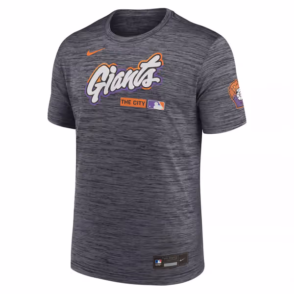 San Francisco Giants City Connect 2026 MLB Authentic Velocity T-Shirt Gray view 1