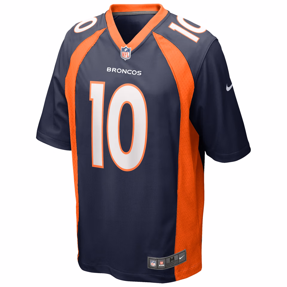 Jerry Jeudy #10 Denver Broncos Nike Game NFL Football Jersey Navy view 2