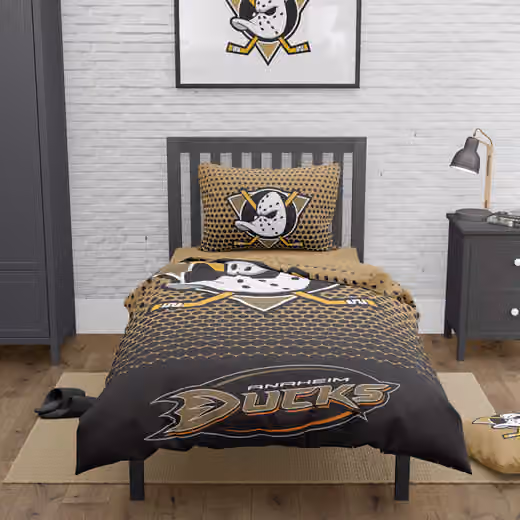 Anaheim Ducks Dots NHL Bedding Set view 2