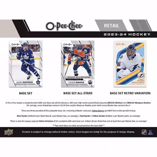 2023/24 Upper Deck O-Pee-Chee Hockey NHL Blaster Box view 2