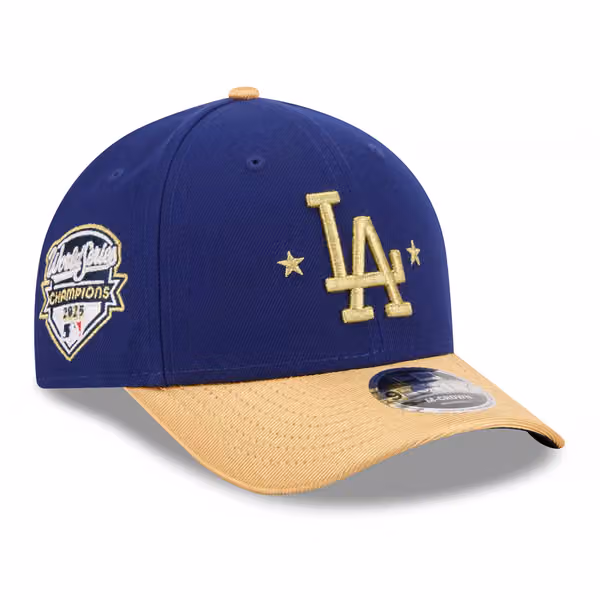 Los Angeles Dodgers Gold 2025 World Series Champions 9FORTY Adjustable MLB Cap product photo
