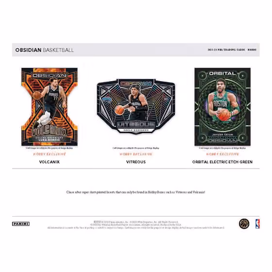 2022/23 Panini Obsidian Basketball NBA Hobby Box view 3