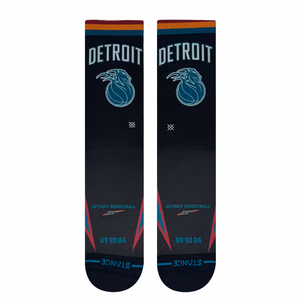 Detroit Pistons 2025-26 NBA City Edition Crew Socks view 2