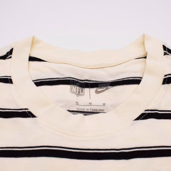 Las Vegas Raiders Rewind Striped Club NFL T-Shirt view 4