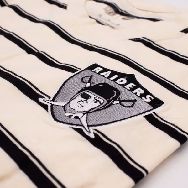 Las Vegas Raiders Rewind Striped Club NFL T-Shirt view 3
