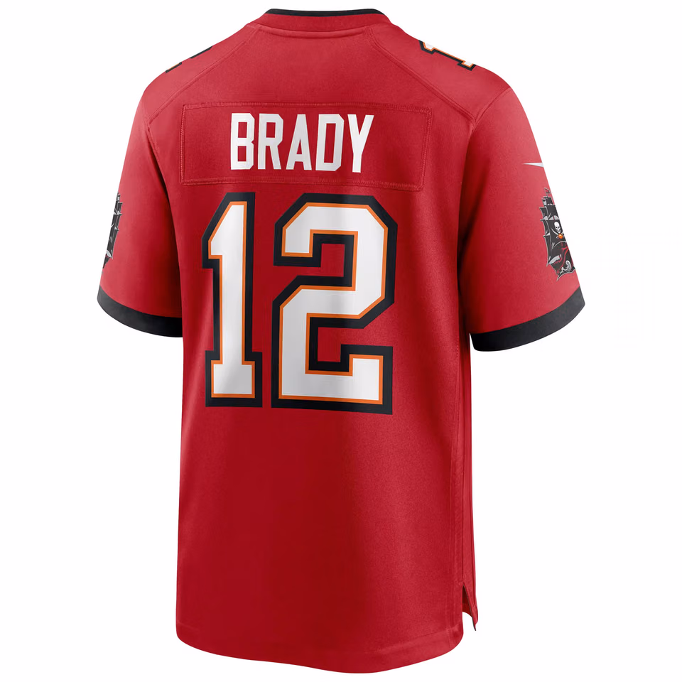 Tom Brady #12 Tampa Bay Buccaneers Nike Game NFL Football Jersey Red view 3