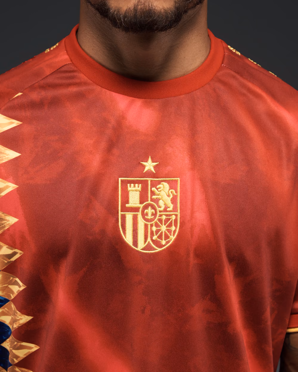 Jersevo Custom Personalized Spain Heritage Jersey (2026WC Edition) crest detail