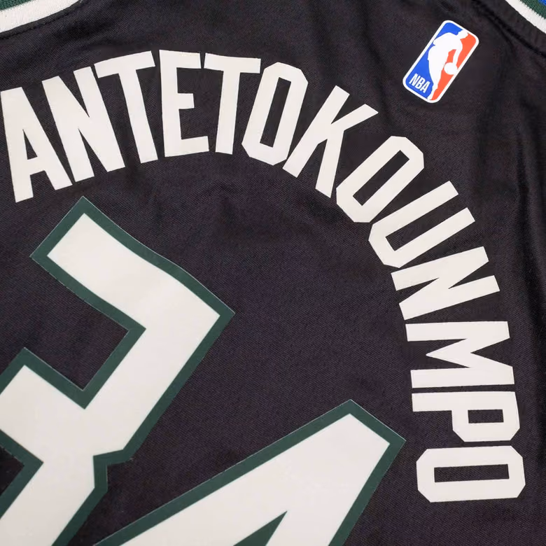 Giannis Antetokounmpo #34 Milwaukee Bucks Jordan Swingman NBA Jersey Black (YOUTH) view 4