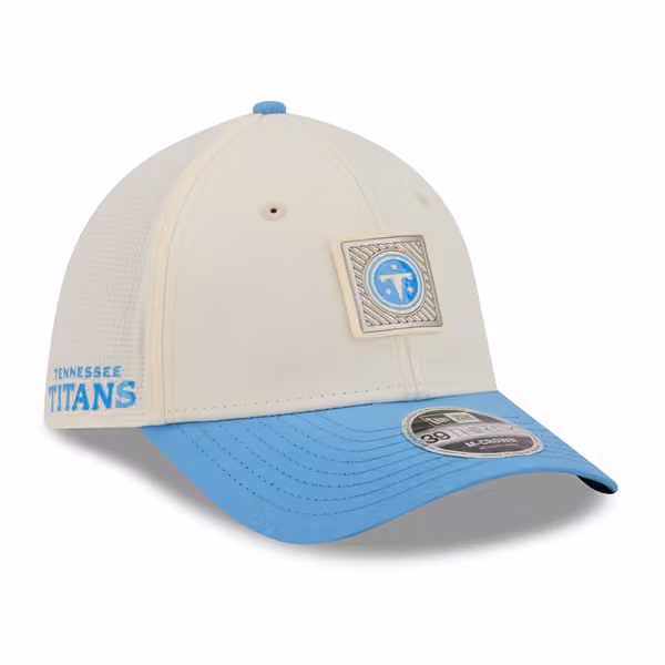 Tennessee Titans 2026 NFL Training Camp 39THIRTY Flex Cap Cream/Blue product photo