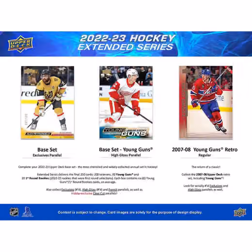 2022/23 Upper Deck Extended Series Hockey NHL Hobby Box view 2