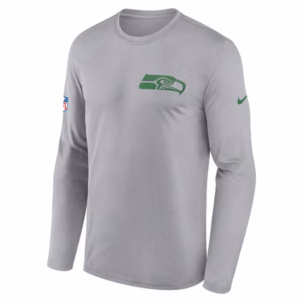 Seattle Seahawks 2025 Rivalries Legend Long Sleeve T-Shirt Gray view 1