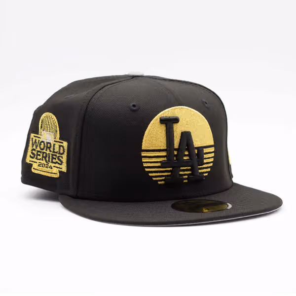Los Angeles Dodgers 2024 World Series Misty Morning 59FIFTY Fitted MLB Cap Black product photo