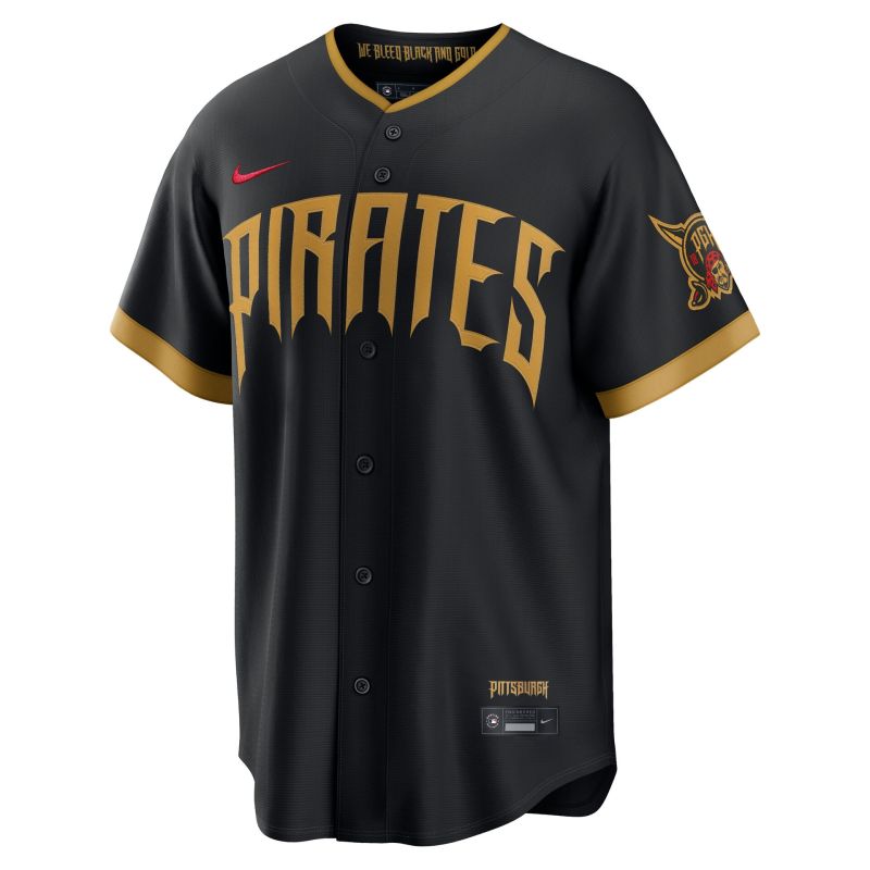 Paul Skenes #30 Pittsburgh Pirates 2026 City Connect Stadium MLB Trikot Black view 2