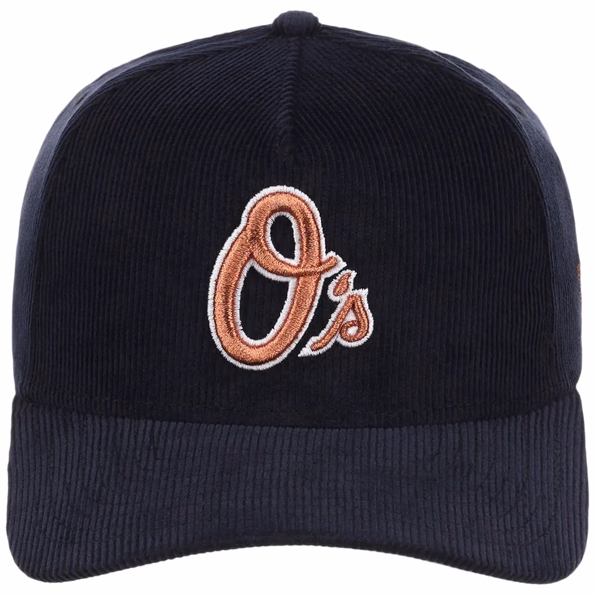 Baltimore Orioles MLB Navy Cord FASHION CORE New Era 9FORTY A-Frame detail view