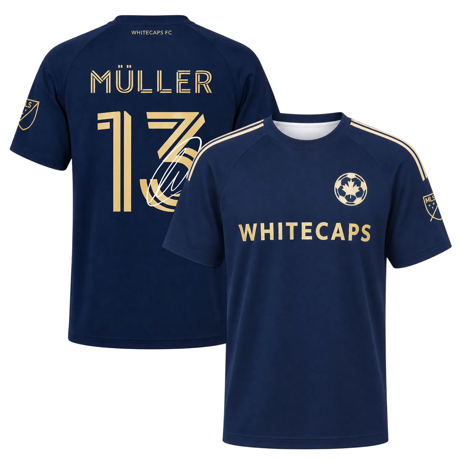 Thomas Muller VWFC Navy Jersey Elite Soccer Shirt
