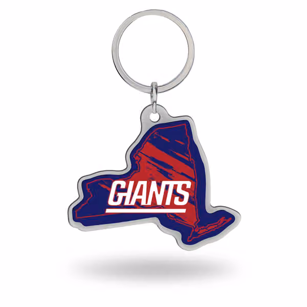 New York Giants State Shaped NFL Key Ring view 1