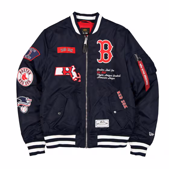 Boston Red Sox Alpha Industries MA-1 MLB Bomber Jacket Navy view 1