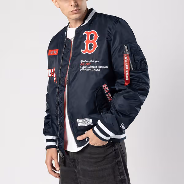 Boston Red Sox Alpha Industries MA-1 MLB Bomber Jacket Navy view 6